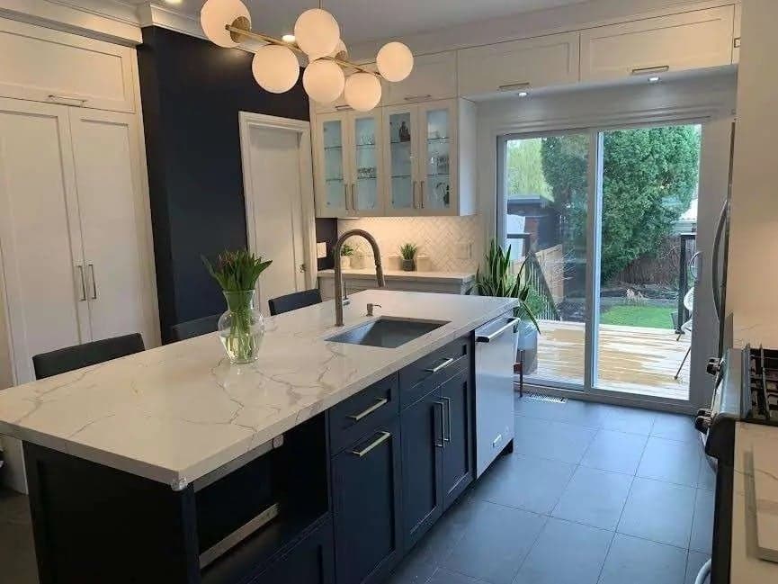 Renovated kitchen featuring contemporary styling and efficient layout