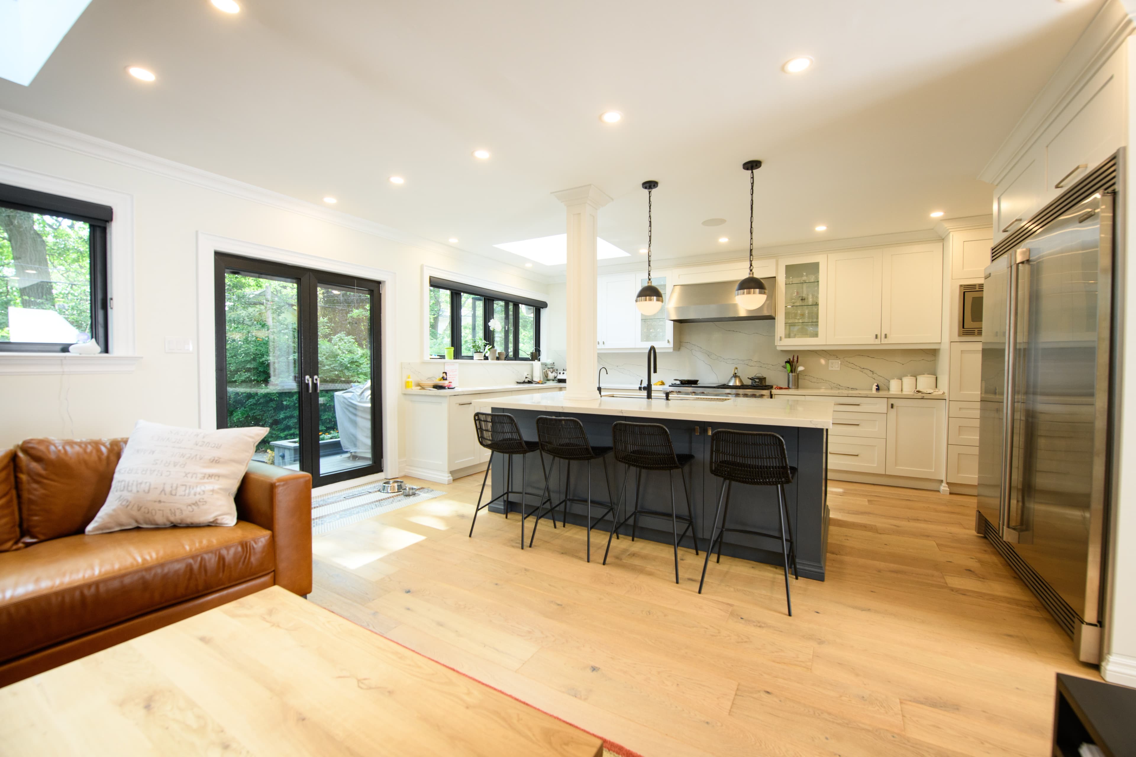 Kitchen remodeling project with high-end finishes in Toronto area