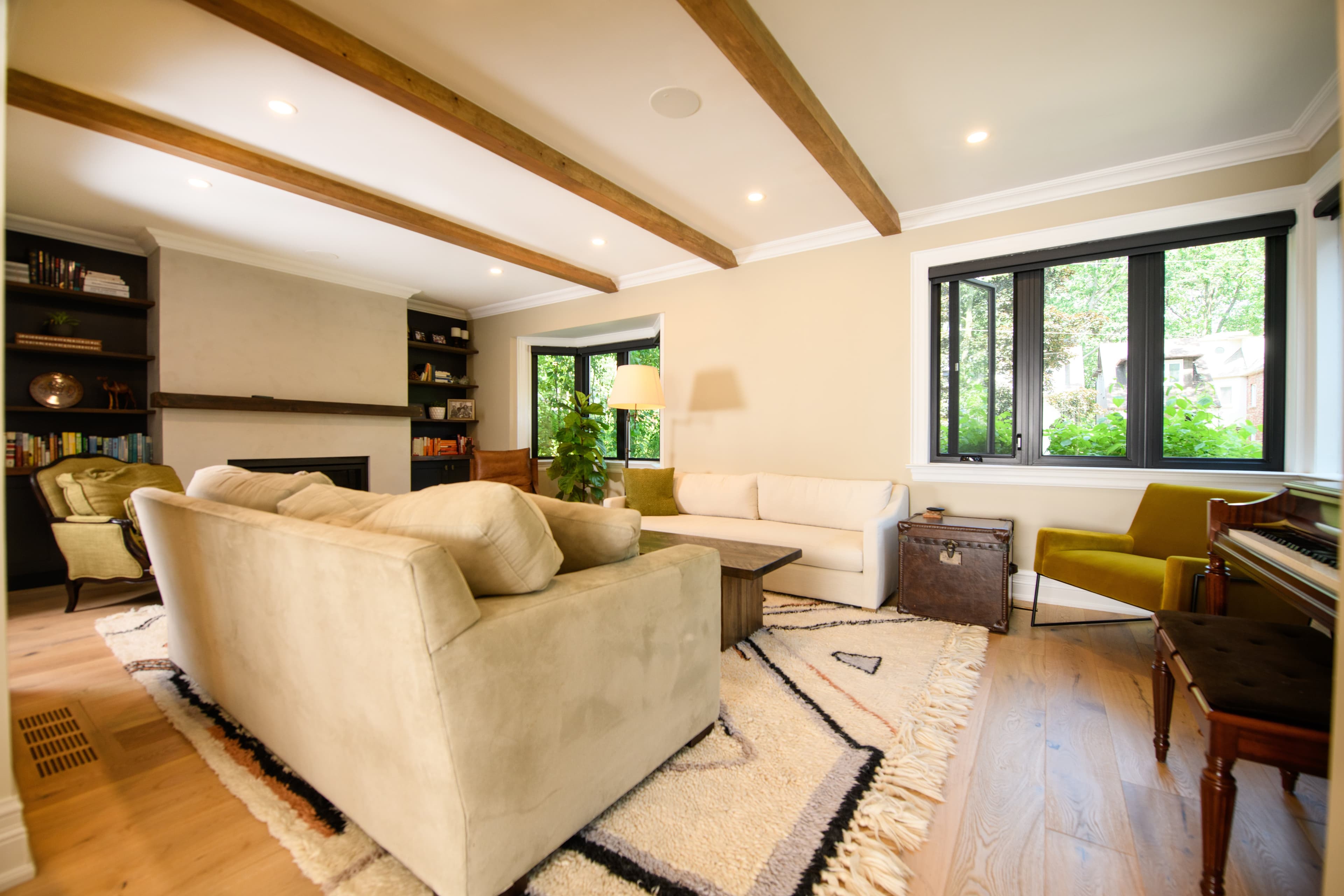 Living room renovation featuring modern design and quality craftsmanship